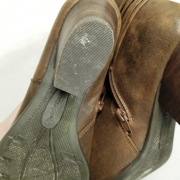 Baretraps Womens Leather Raewyn Heeled Ankle Boots Side Zip Brown Sz 8.5 M - Picture 13 of 14